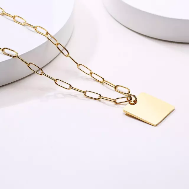 Gold Plaque Necklace