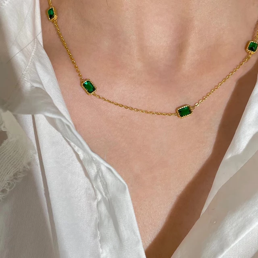 "Emeralds and Hope" Necklace