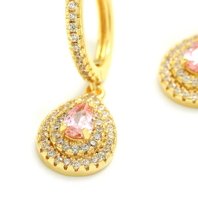 Pink Drop Earrings