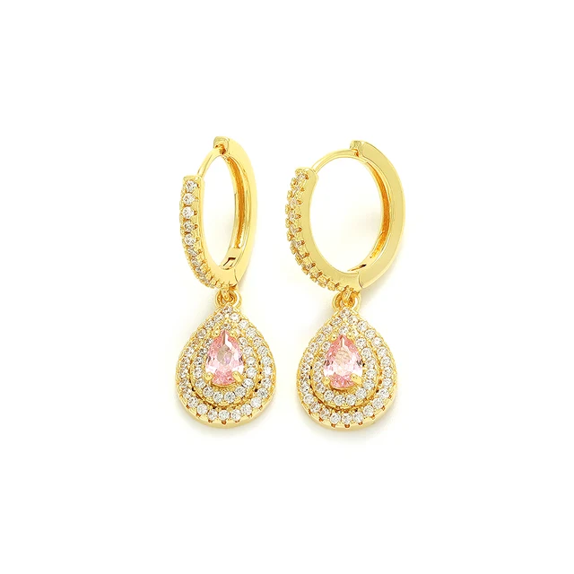 Pink Drop Earrings