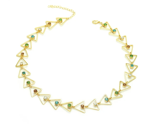 Triangle Multicolor Chocker Necklace