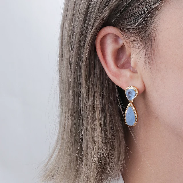 Blue Fusion Drop Earrings