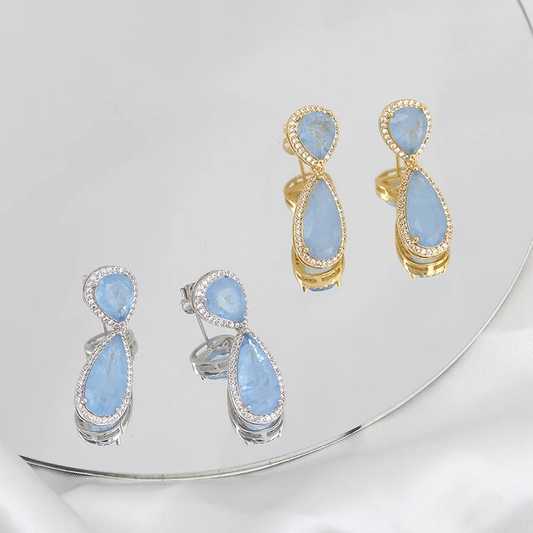 Blue Fusion Drop Earrings