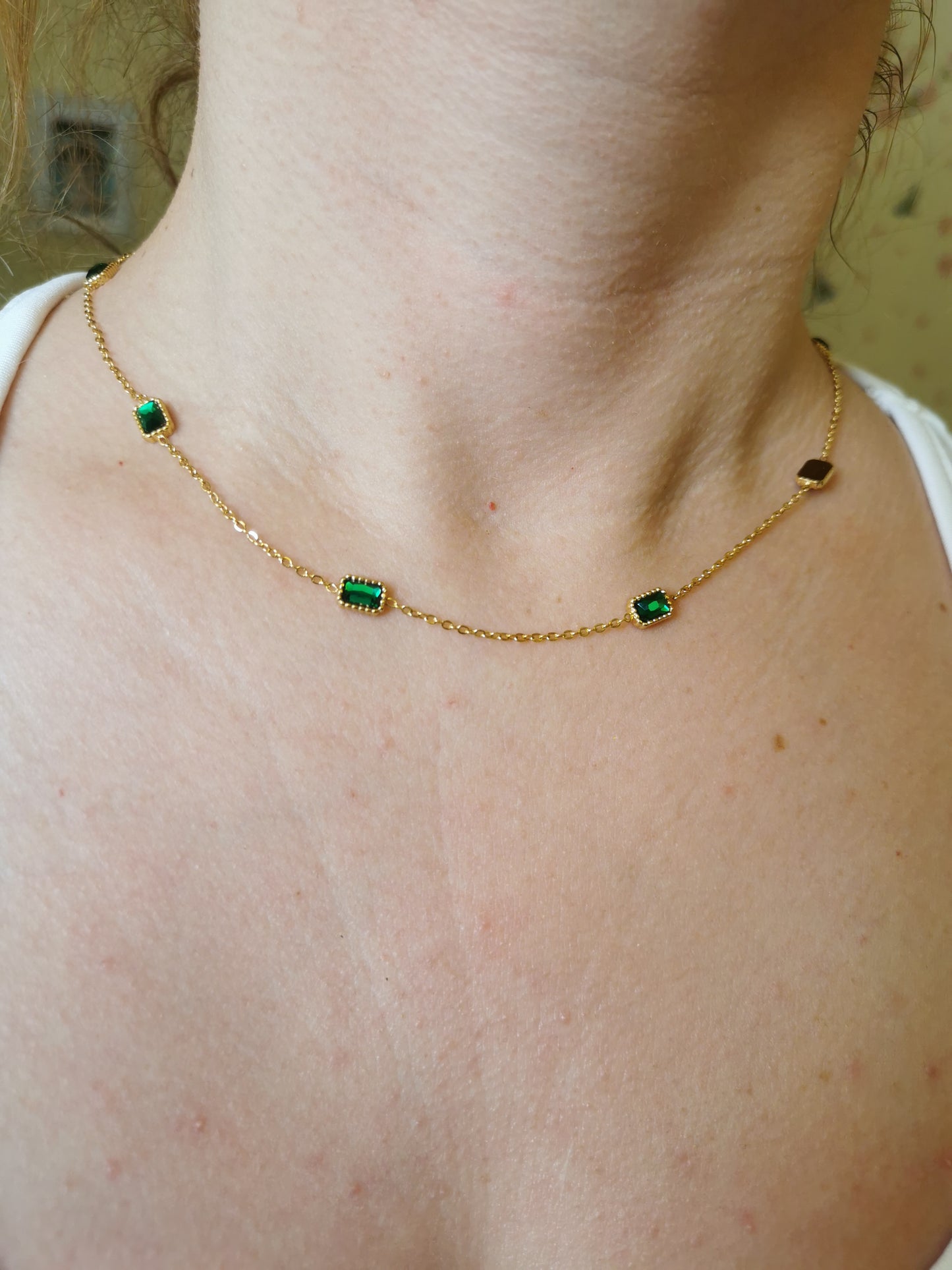 "Emeralds and Hope" Necklace